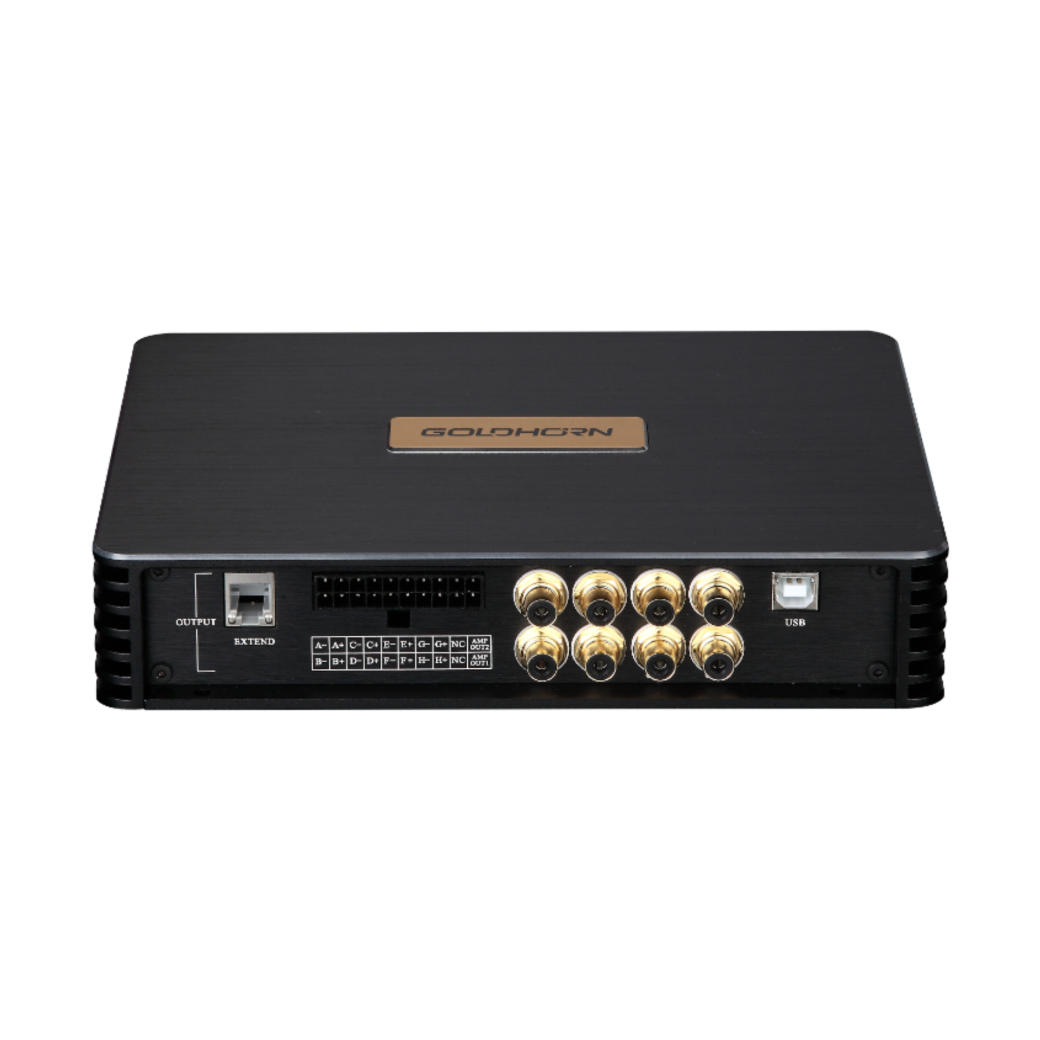 Goldhorn DSPA 816 Pro 16 channel DSP amplifier front view