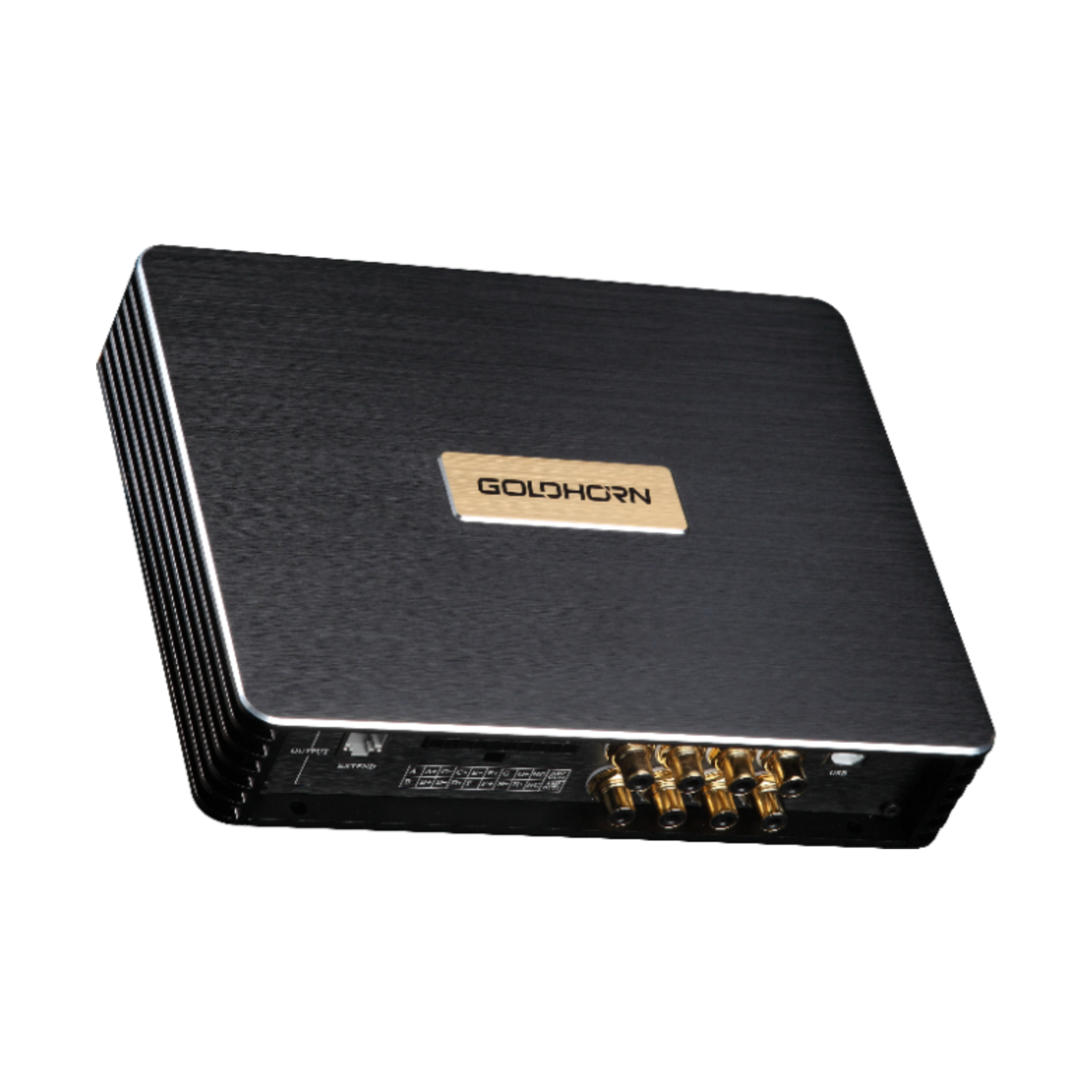 Goldhorn DSPA 816 Pro DSP amplifier angled view