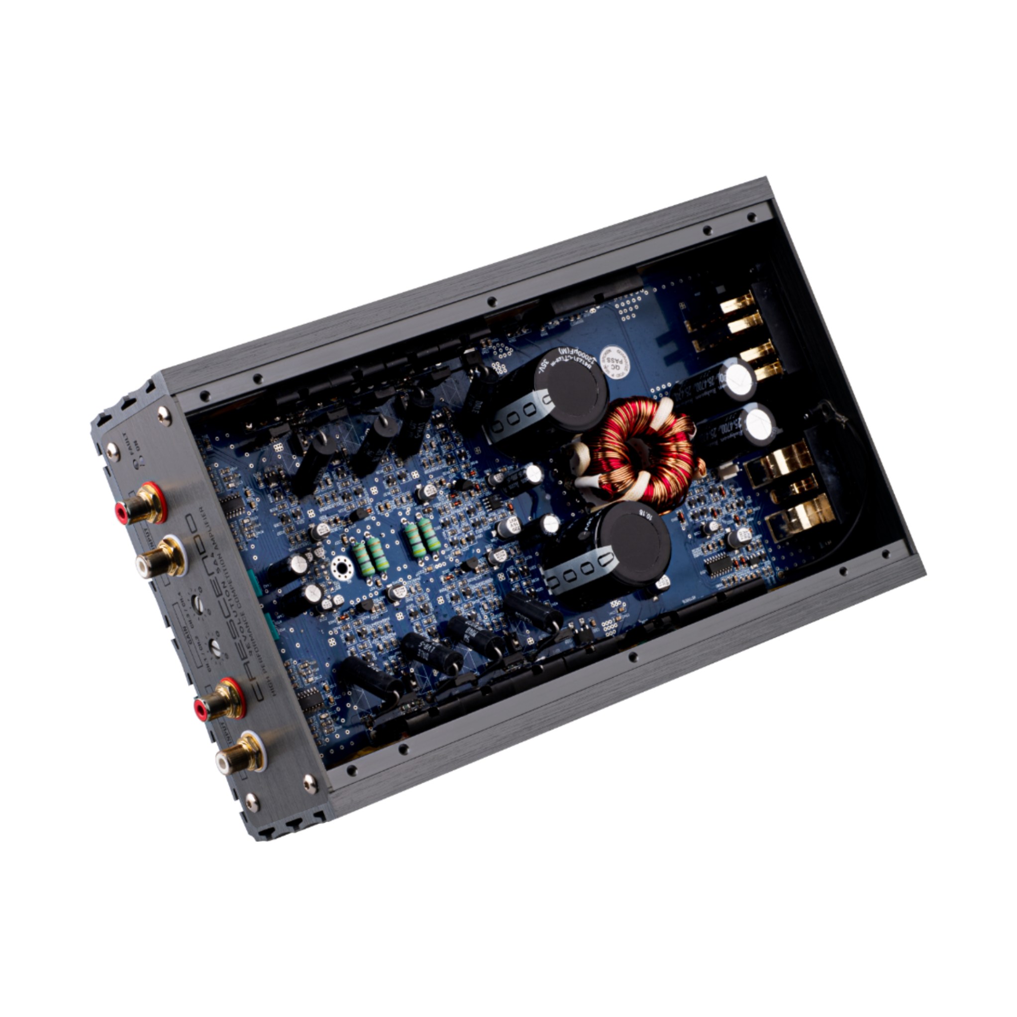 Crescendo revolution 5A4 4 channel amplifier inside view