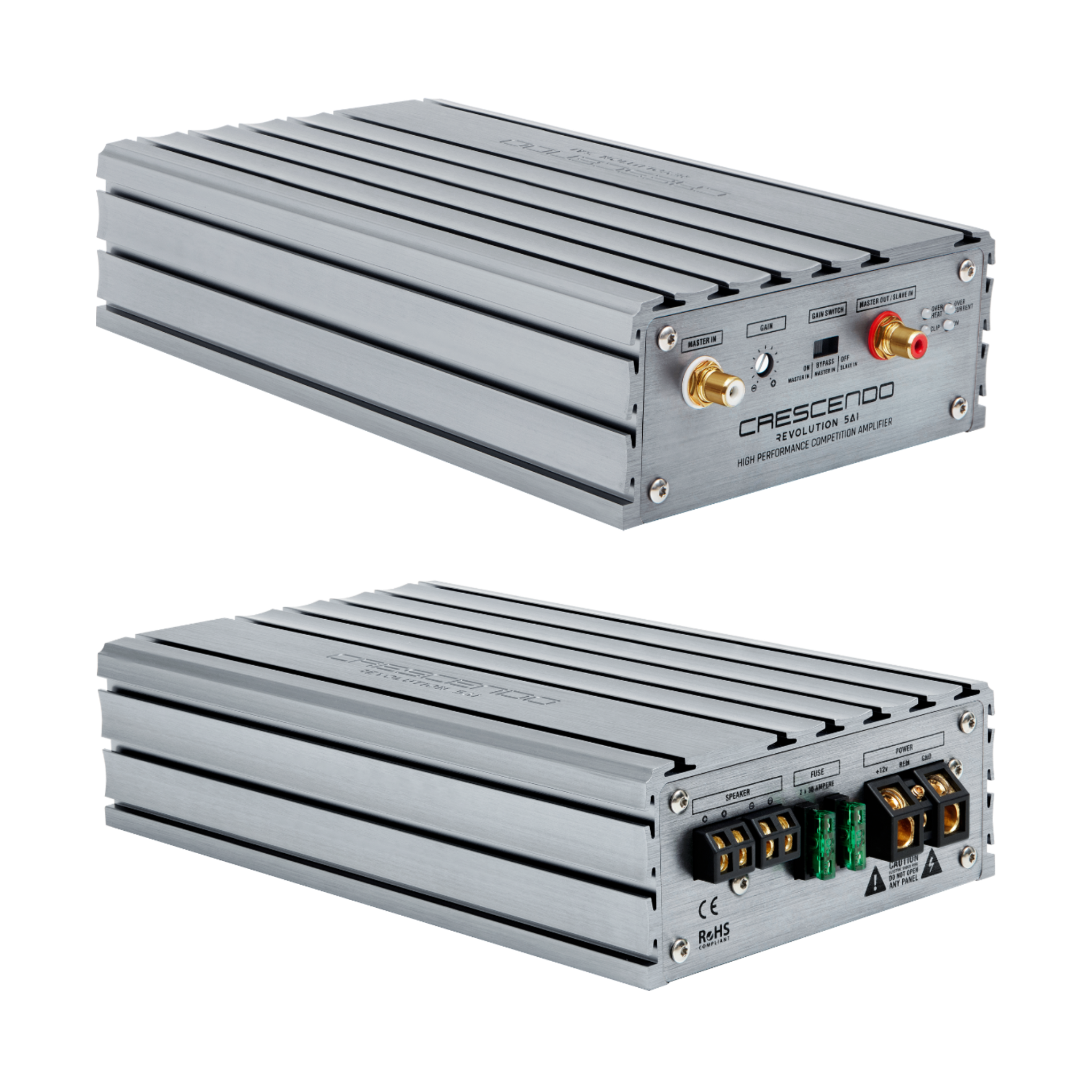 Crescendo revolution 5A1 amplifier front back