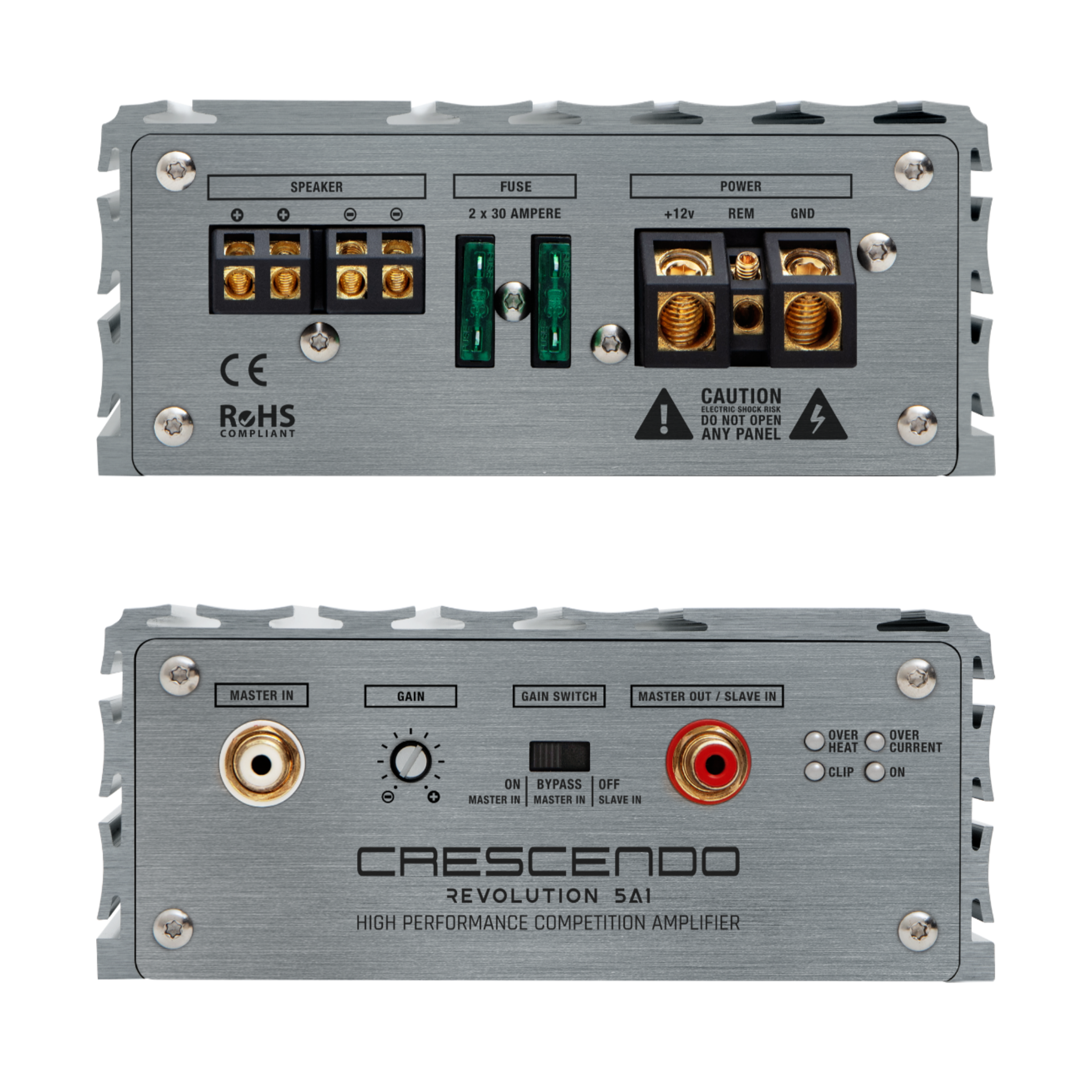 Crescendo revolution 5A1 amplifier side view