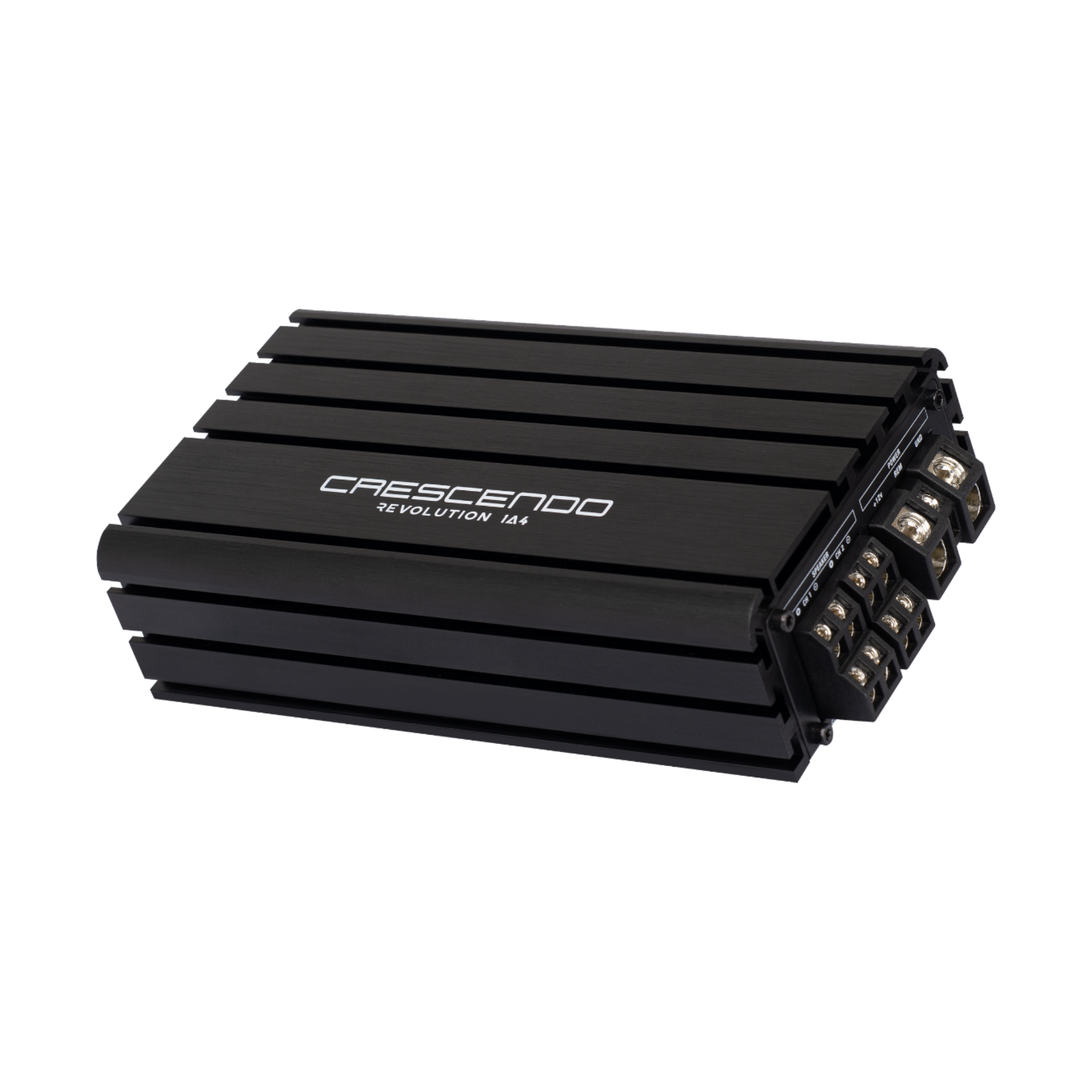 Crescendo revolution 1A4 compact amplifier angled view