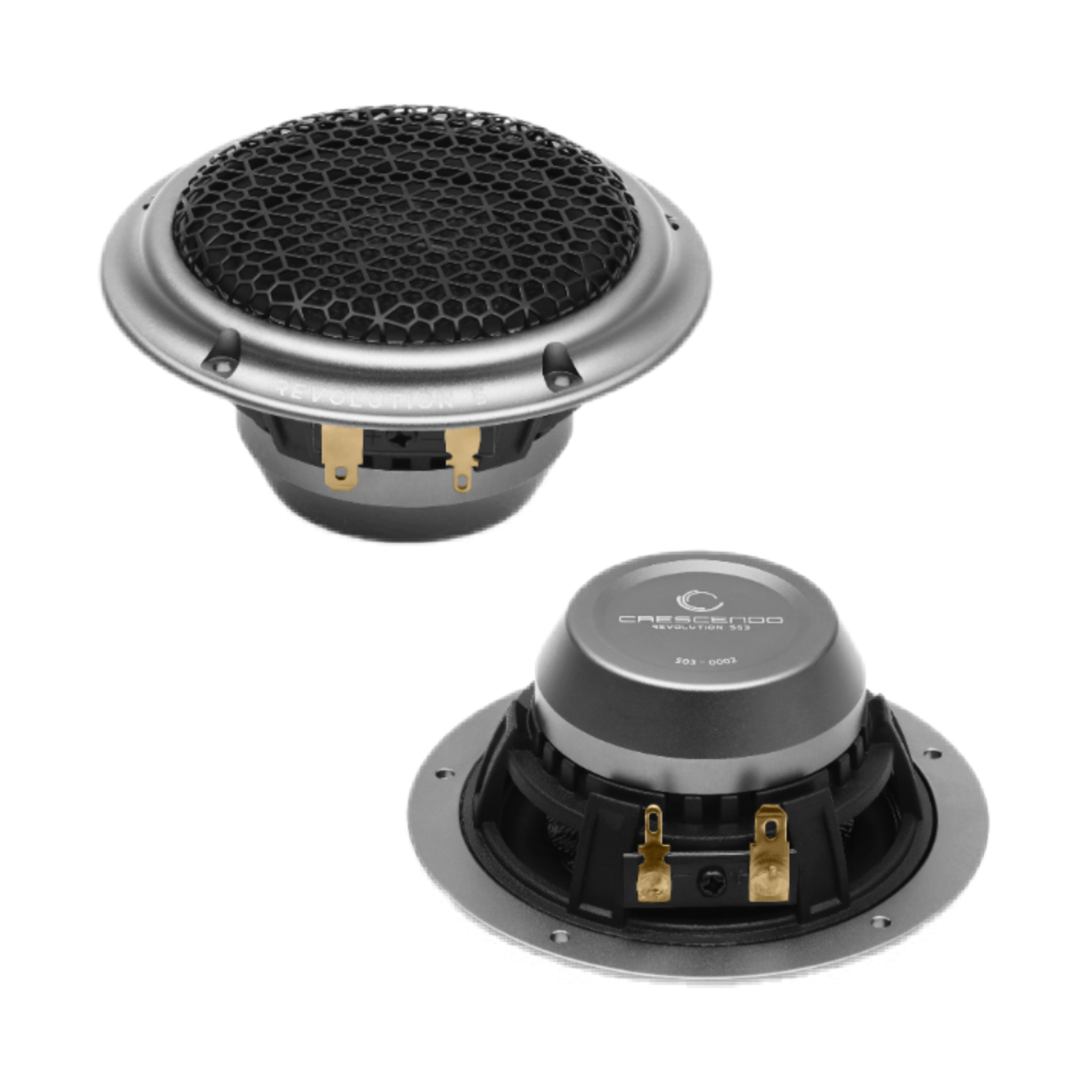Crescendo Revolution 5S3 midrange Speaker top bottom view