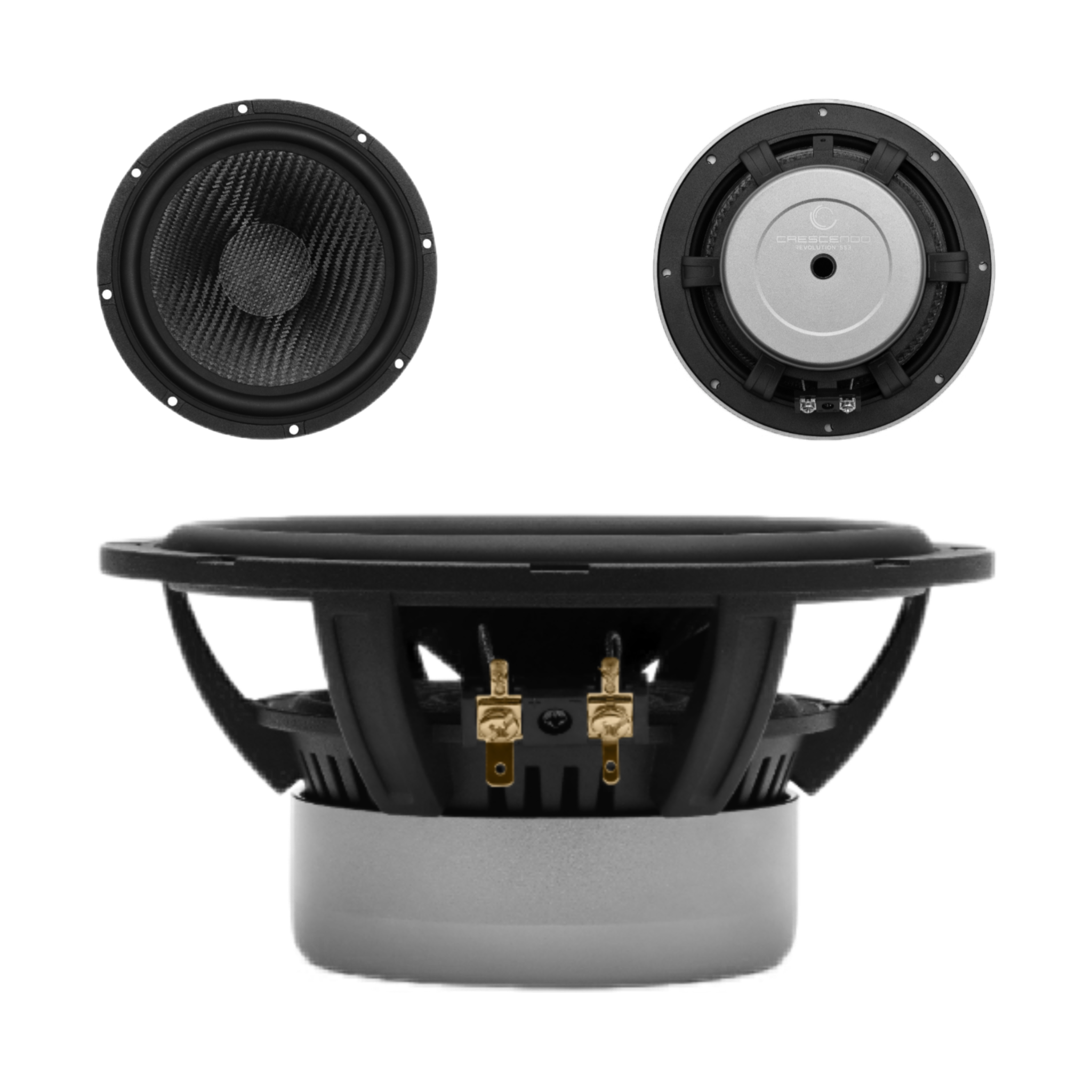 Crescendo Revolution 5S3 midbass Speaker side view