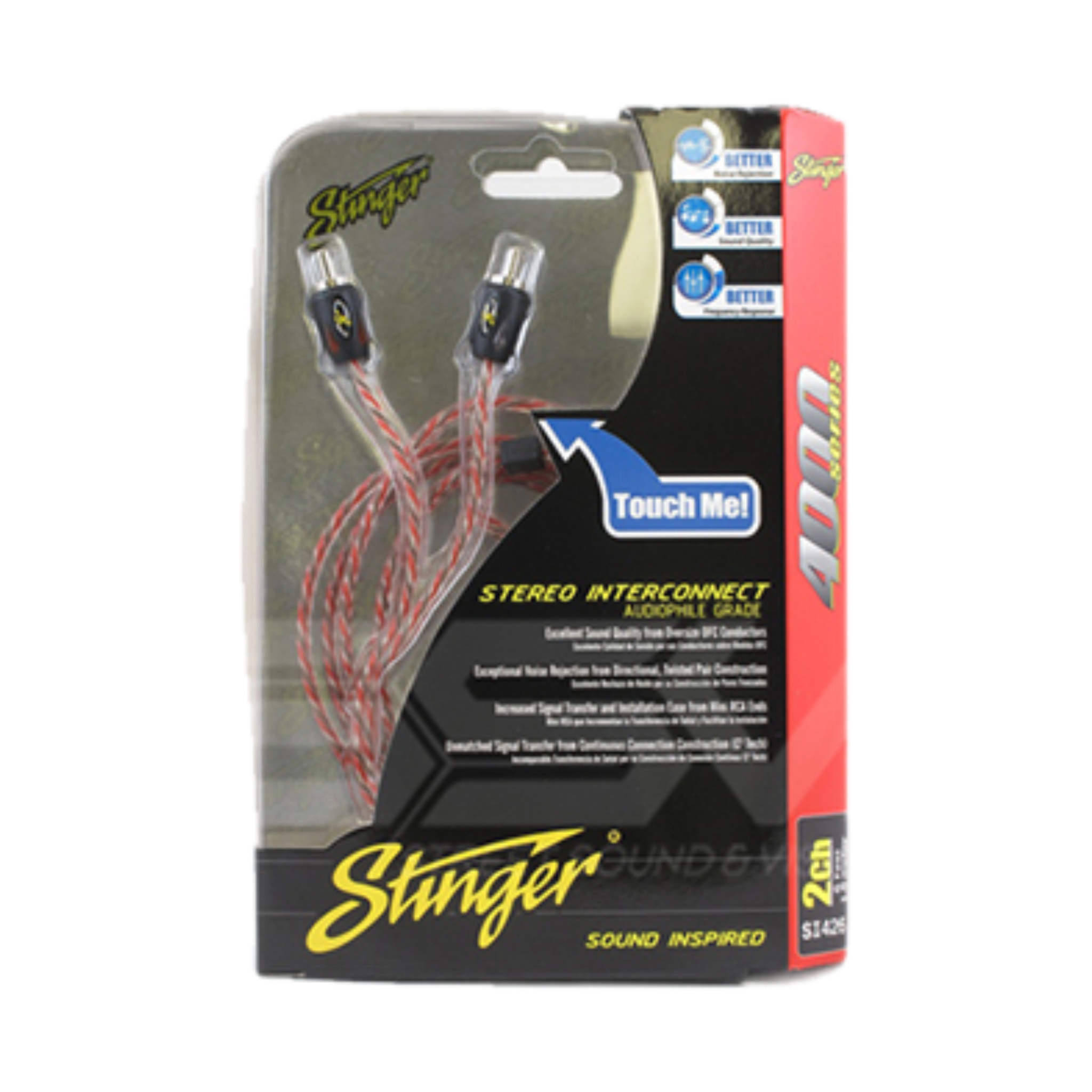 Stinger 4000 Series — 2 Channel RCA Lead (0.5m-5m)