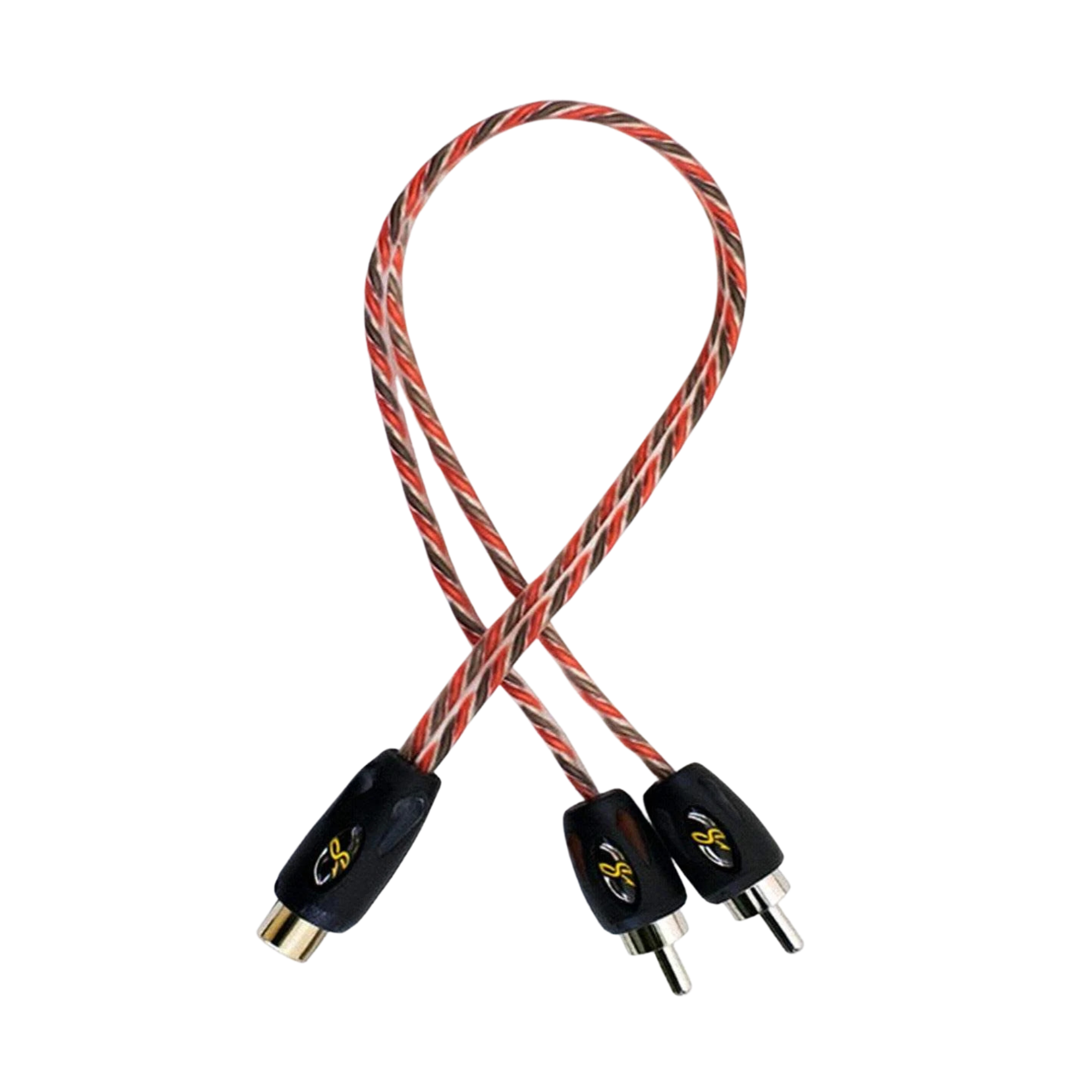 stinger 4000 series 1 female 2 male y splitter rca