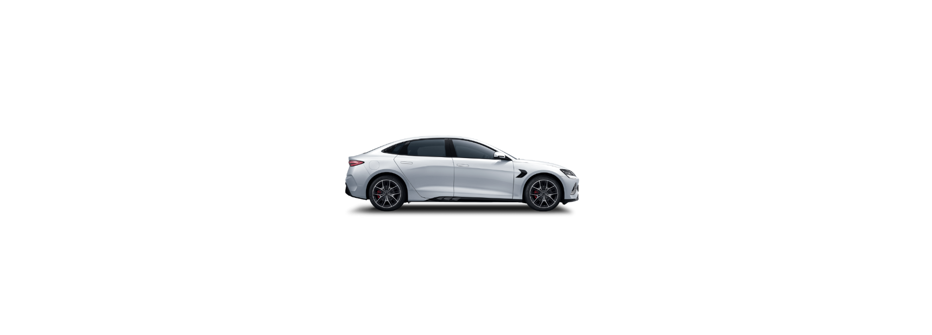 silver BYD SEAL car transparent background