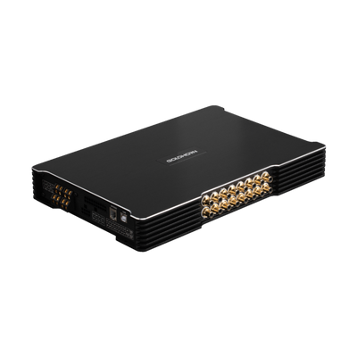 Goldhorn DSPA 1616 Ultra DSP amplifier front angled view