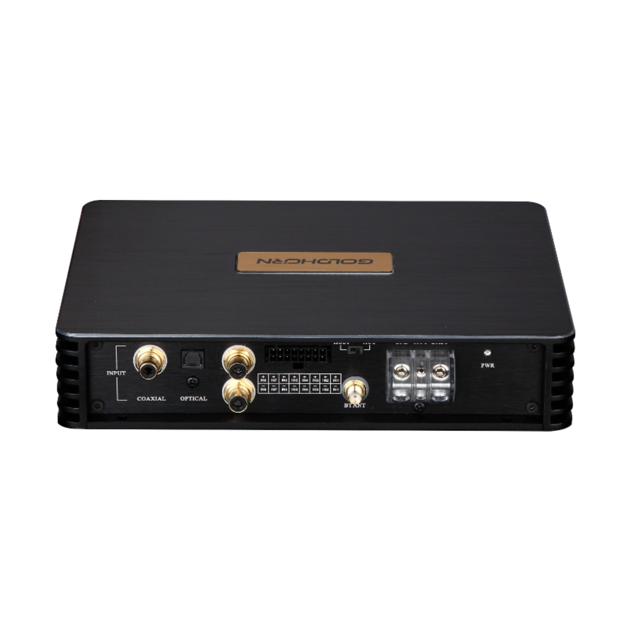 Goldhorn DSPA 816 Pro 16 channel DSP amplifier back view