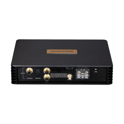 Goldhorn DSPA 816 Pro 16 channel DSP amplifier back view