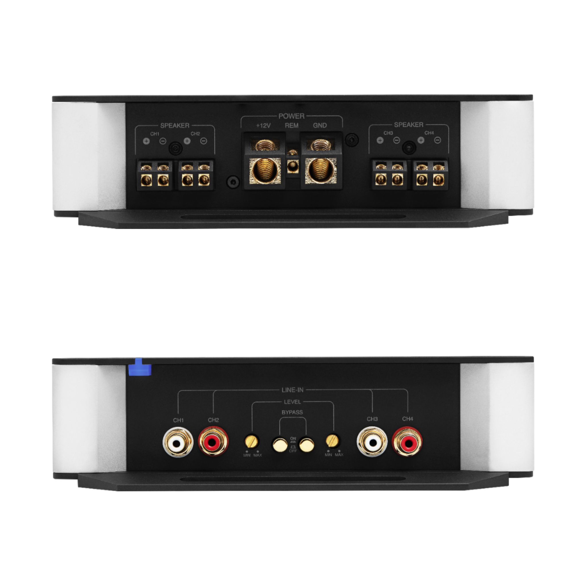Crescendo revolution 7A4 4 channel amplifier side view