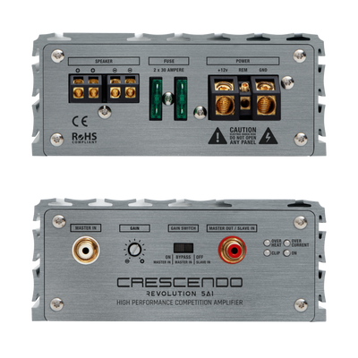 Crescendo revolution 5A1 amplifier side view