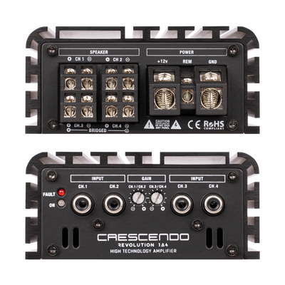 Crescendo revolution 1A4 compact amplifier side view