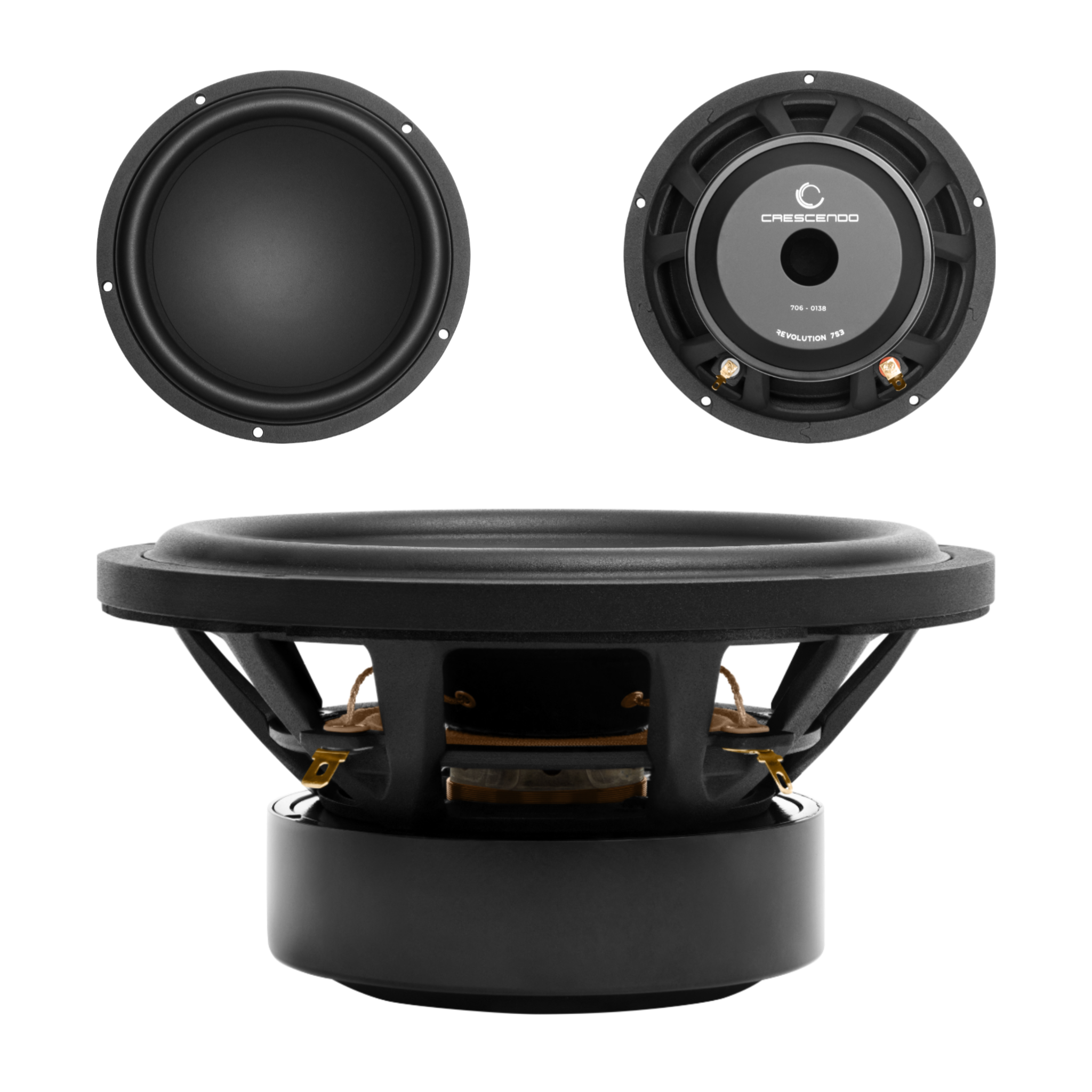 Crescendo 7S3 midbass speaker various angles