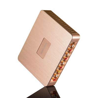 Goldhorn P1 DSPA DSD player with DSP amplifier angled view
