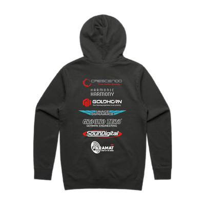 OSCA competition logo charcoal hoodie back