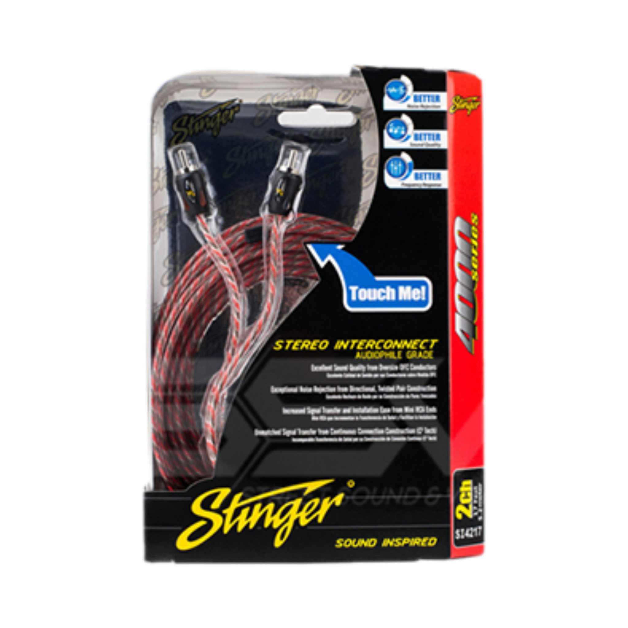 Stinger 4000 Series — 2 Channel RCA Lead (0.5m-5m)