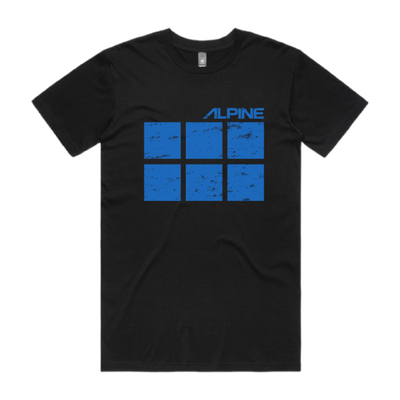 Alpine blue vintage graphic t-shirt front