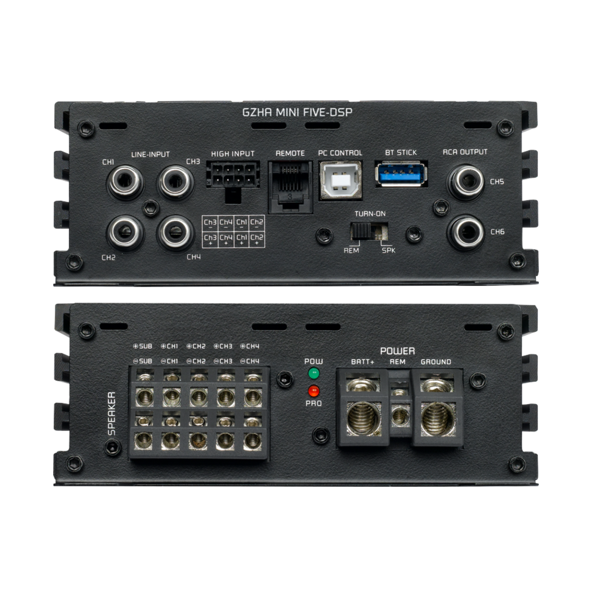 Ground Zero GZHA MINI FIVE DSP 5-Channel Compact Amplifier with DSP (Class D)