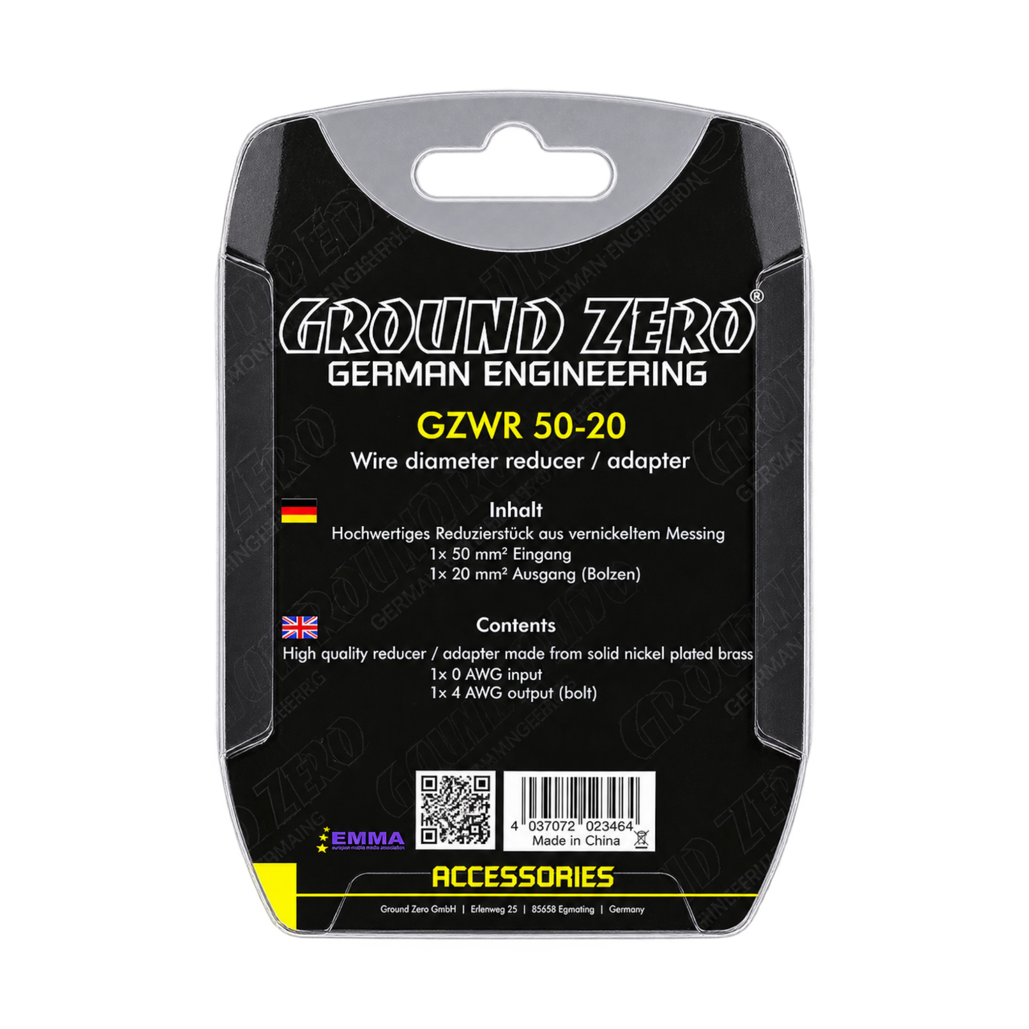 Ground Zero GZWR 50-20 Wire Reducer Adapter (0 AWG to 4 AWG)