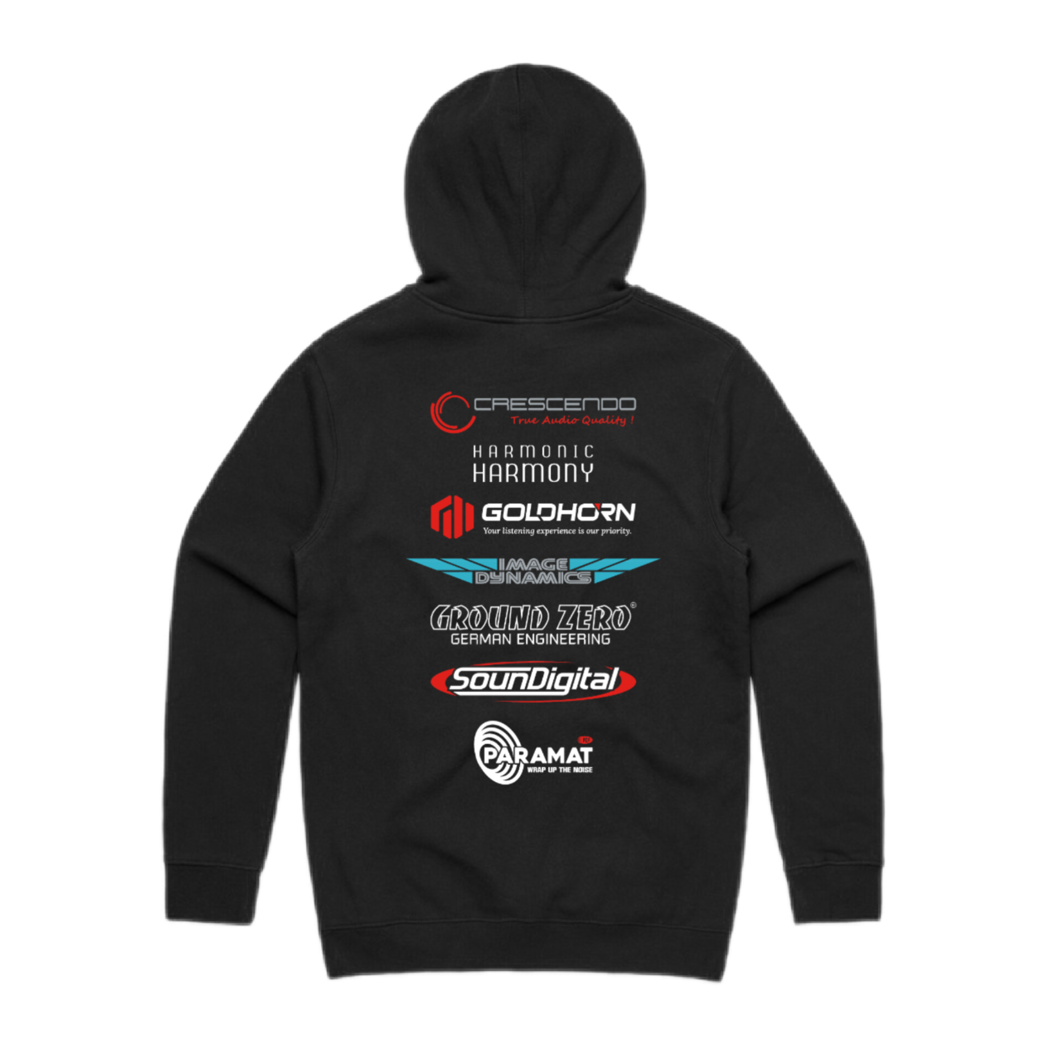 OSCA competition logo black hoodie back