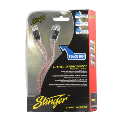 stinger 4000 series male y splitter rca